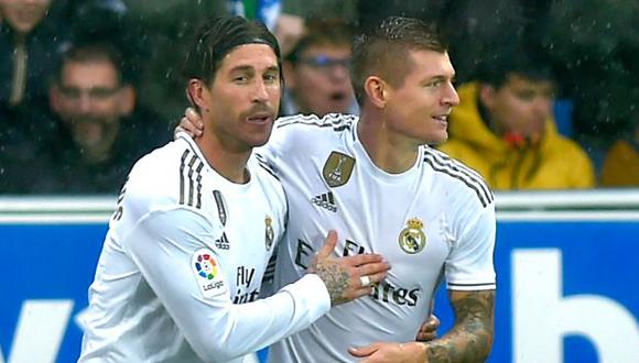 Toni Kroos y Sergio Ramos vienen siendo compañeros en Real Madrid durante siete temporadas. (Foto: AFP)