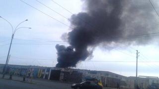 Incendio se produjo en zona industrial de la avenida Argentina