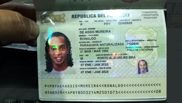 Este sería el documento utilizado por Ronaldinho para ingresar a Paraguay | Foto: Twitter
