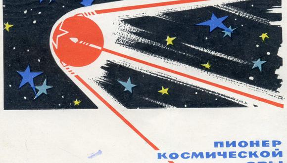 La URSS dio a conocer sus avances en la carrera aeroespacial a través de afiches y medios propagandísticos. Lanzaron el satélite Sputnik 1 en 1957.