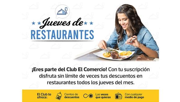 Disfruta de los jueves de restaurantes con el Club El Comercio. Sólo para suscriptores