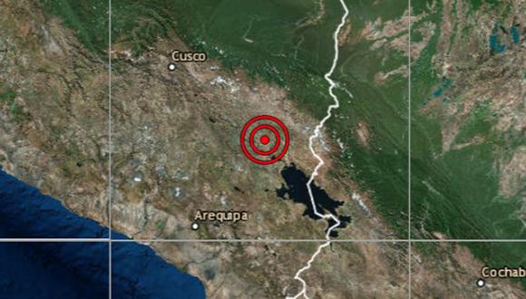 El sismo ocurrió a una profundidad de 270 km., reportó el IGP. (Captura: IGP)