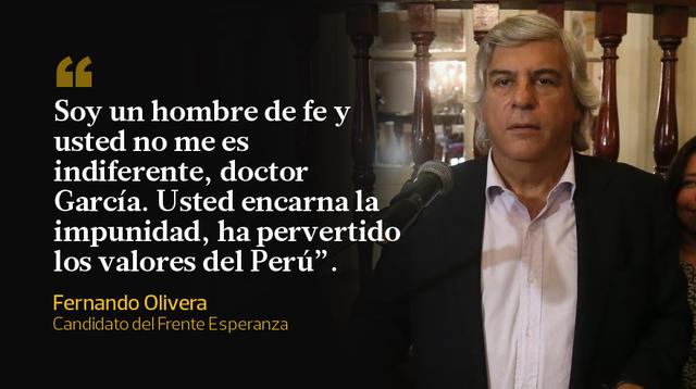 Fernando Olivera y Alan García: el duelo en frases - 1