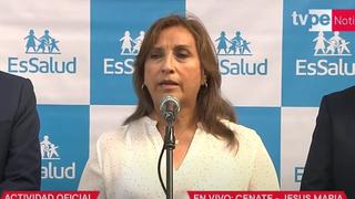 Dina Boluarte: “Felicito la actitud del Congreso. La población está esperando el adelanto de elecciones”