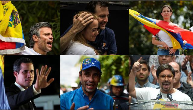 Venezuela: Juan Guiaidó y los otros líderes opositores inhabilitados por el régimen de Maduro.