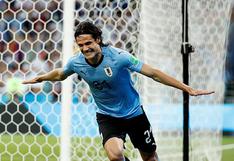 El gol de Edinson Cavani para poner en ventaja a Uruguay ante Portugal