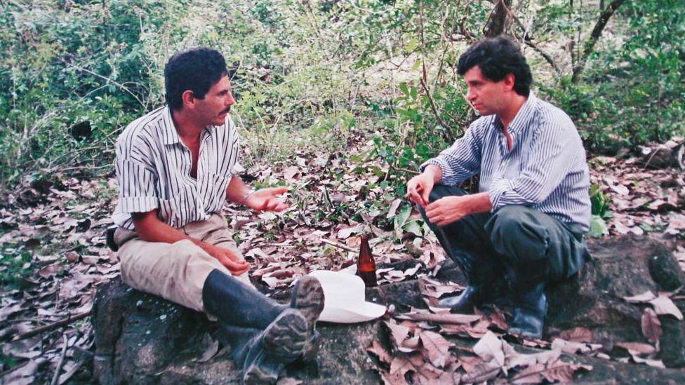 Two historical members of the M-19: Rafael Pardo and Carlos Pizarro, who was later assassinated during the peace talks.  (CARLOS EDUARDO JARAMILLO).