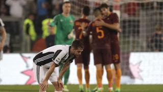 Roma venció 3-1 a Juventus y aplazó el título bianconero