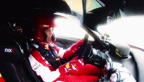 YouTube: Vettel pone a prueba el espectacular Ferrari FXX K