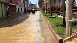 Tumbes: desborde de río llega hasta la Plaza de Armas | VIDEO