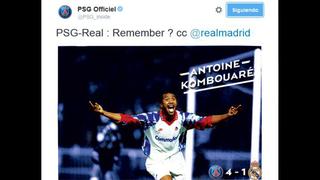 Real Madrid: el PSG lo reta en Twitter por la Champions League