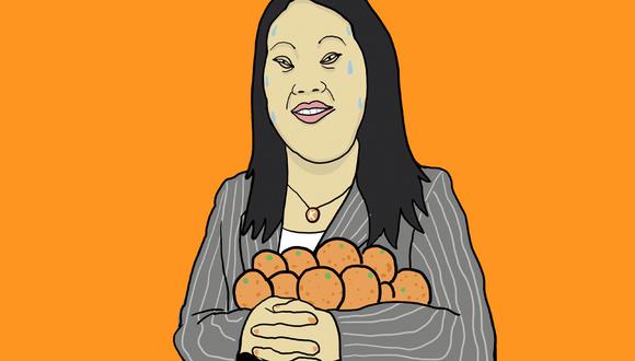 "Keiko Fujimori, en el 2021, ha recibido quizá el más grande apoyo del ‘establishment’ en comparación de sus anteriores campañas". (Ilustración: Giovanni Tazza)