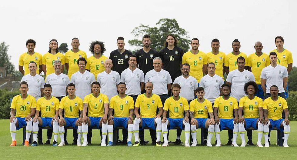 Fotografía con todos los jugadores fue cedida por Confederación Brasileña de Fútbol (CBF). (Foto: EFE)