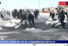 Ica: restablecen tránsito vehicular en Panamericana Sur tras 15 horas de estar tomada por grupos antivacunas