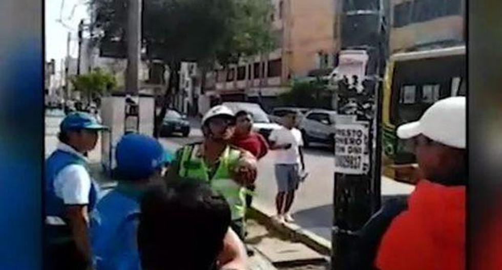 El incidente se produjo en el cruce entre las avenidas Arequipa y Pardo de Zela. (Foto: Captura/América Noticias)