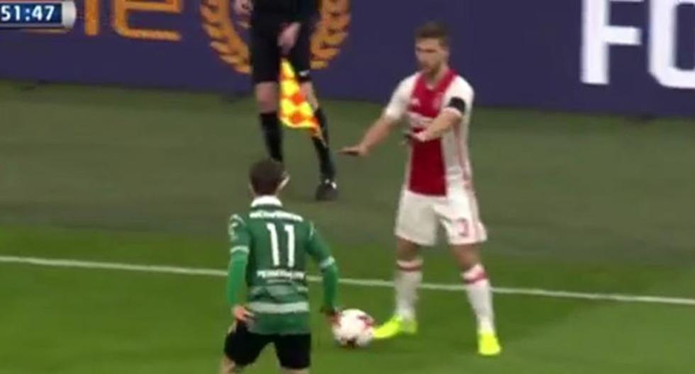 Jugador del Ajax genera indignación. (Foto: captura YouTube)