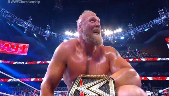 Brock Lesnar es el nuevo campeón de la WWE | Foto: WWE.