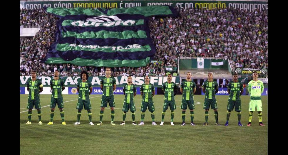 Jugadores del Chapecoense. (Foto: EFE)