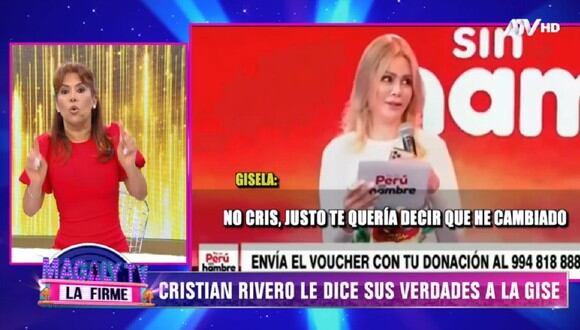 Magaly Medina lanzó dura crítica a Gisela Valcárcel tras protagonizar tenso momento con Cristian Rivero en la Teletón digital “Por un Perú sin hambre”. (Video: ATV)