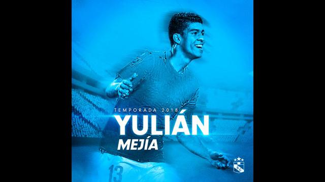 Yulián Mejía (Colombia) - Volante - Sporting Cristal. (Foto: USI / Facebook)