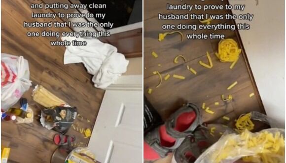 Mujer deja de limpiar su casa por un mes para darle una lección a su esposo. (Foto: @MrsMessyTikTok)