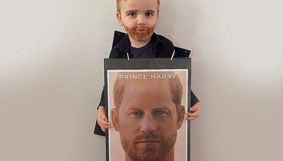 El disfraz del príncipe Harry de un niño que ha arrasado en las redes. (Foto: Melissa Wright)