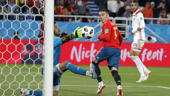 La selección de España igualó 2-2 ante Marruecos por la tercera jornada del Mundial Rusia 2018. Iago Aspas fue el encargado de anotar el empate y darle el primer lugar del Grupo B a su país. (Foto: EFE)