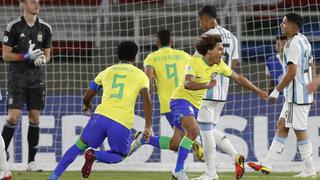 Argentina sigue sin ganar: perdió ante Brasil por el Sudamericano Sub 20