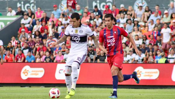 Olimpia vs. Cerro Porteño: William Mendieta y el golazo de tiro libre para el 1-1 | Foto: APF