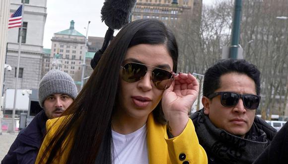 La esposa de El Chapo Guzmán, Emma Coronel Aispuro, llega para la continuación del juicio del narco en Nueva York el 11 de febrero del 2019. (EFE / EPA / JOHN TAGGART).