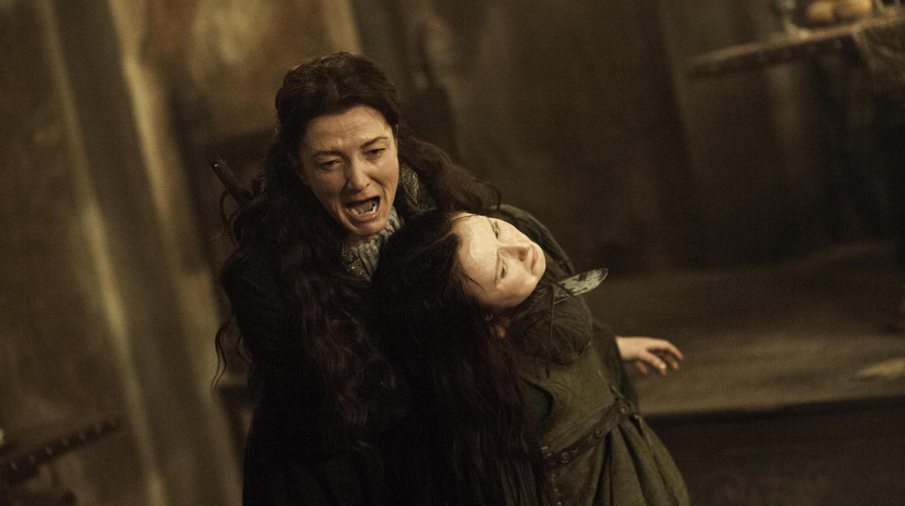 "Game of Thrones". La expresión de Catelyn Stark en la Boda Roja podría ser la misma que los fans pongan al ver los episodios finales. Foto: HBO.