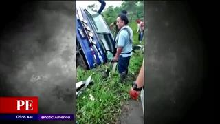 Despiste de ómnibus interprovincial deja cuatro personas fallecidas en Ucayali 