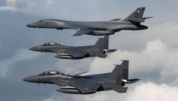 Aviones militares de Estados Unidos. (AFP).