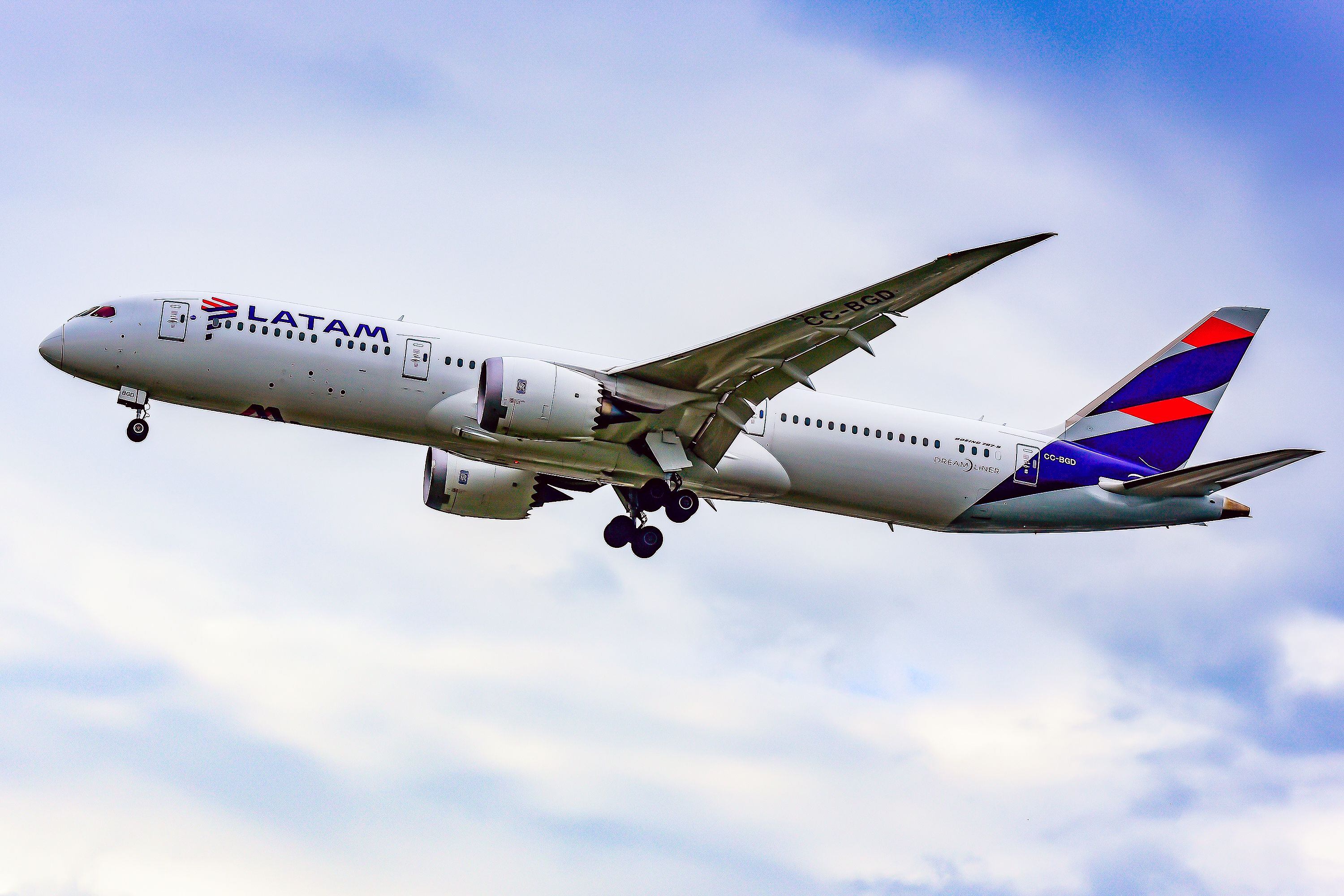 Imagen referencial de un avión de Latam Airlines en pleno vuelo | Foto: Shutterstock)