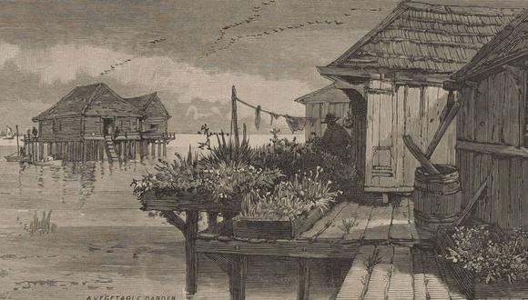 Según los historiadores, los colonos filipinos vivieron en los pantanos de Luisiana en casas elevadas en estacas. (WIKIPEDIA CREATIVE COMMONS).