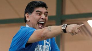 Rusia 2018: Maradona vio Francia-Croacia al lado de históricos futbolistas