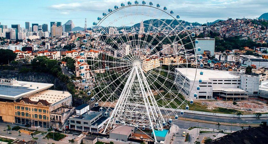 Con 88 metros de altura y equipada con 54 cabinas climatizadas, "Rio Star" tiene una capacidad para transportar a 432 personas cada 15 minutos. Foto: Referencial