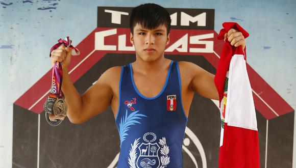 Darío Cubas, campeón panamericano de lucha libre y medalla de plata en lucha grecorromana 2022./ Foto: Hugo Curotto