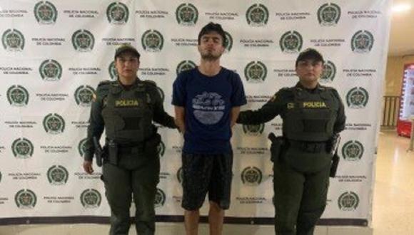 Jonathan Francisco García Tapias, acusado de asesinar a una niña de 10 años, es capturado por la Policía de Colombia. (Foto de Fiscalía de Colombia)