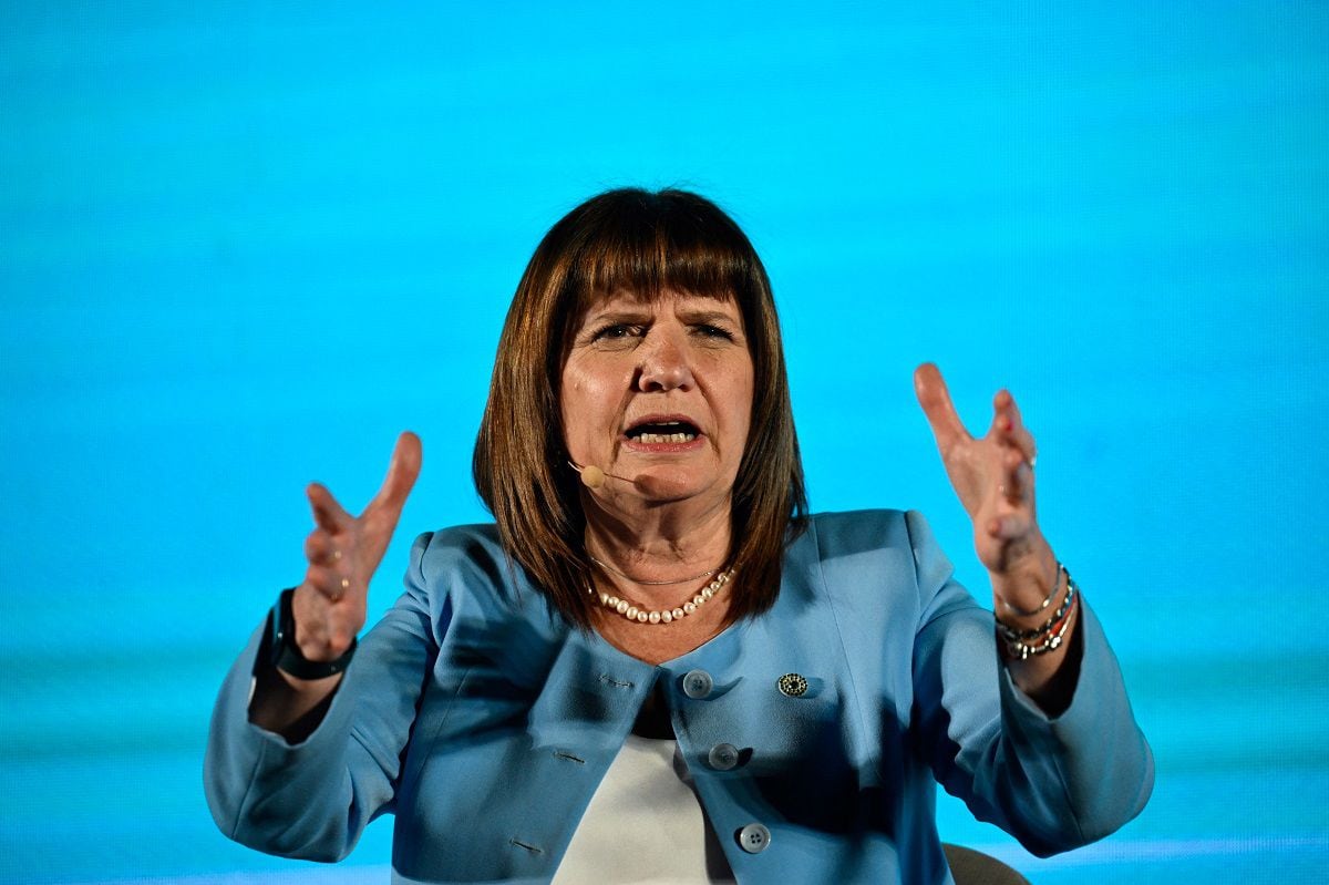 Argentine presidential candidate for the Together for Change party, Patricia Bullrich at the presentation of her book 