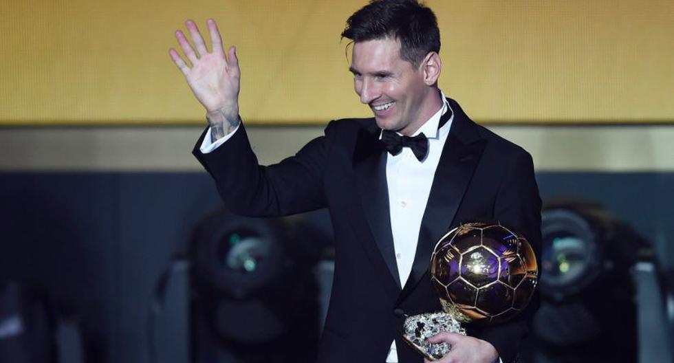 Lionel Messi agradeció al fútbol por haberle permitido ganar su quinto Balón de Oro (EFE) 