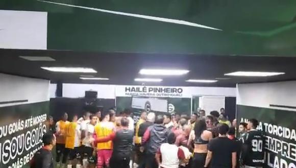 Universitario: cómo fue la escandalosa gresca entre jugadores y policías después del partido ante Goiás. ( Foto: captura video Twitter)