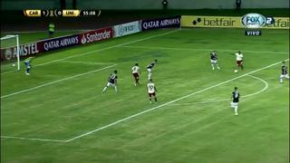 Universitario vs. Carabobo: Quintero cerca del 1-1 con este potente remate que exigió al portero venezolano [VIDEO]