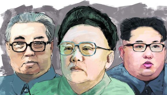 Hace 25 años falleció Kim Il-sung (a la izquierda), gestor del hermetismo que hoy caracteriza al país asiático y abuelo del actual líder Kim Jong-un. (ilustración: Giovanni Tazza)