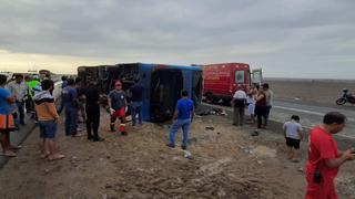 Lambayeque: cuatro muertos y 35 heridos deja el despiste de un bus en la vía Chiclayo - Motupe 