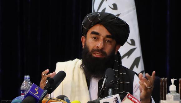 El portavoz talibán Zabihullah Mujahid habló sobre los atentados en el aeropuerto de Kabul, capital de Afganistán. (Foto: EFE).