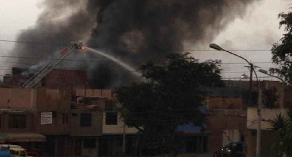 Incendio en Comas. (Foto: @mafaldanoticias)