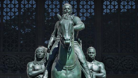 Museo de Historia Natural de de Nueva York retirará estatua de Theodore Roosevelt por su simbología racista (Foto: TIMOTHY A. CLARY / AFP).