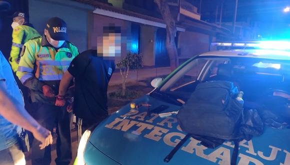 El detenido fue llevado a la dependencia policial. (Foto: Municipalidad de Surco)