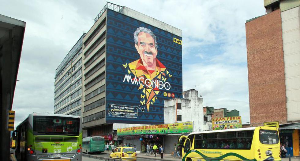 Mural en Bogotá rinde homenaje a Gabriel García Márquez. (Foto: EFE)
